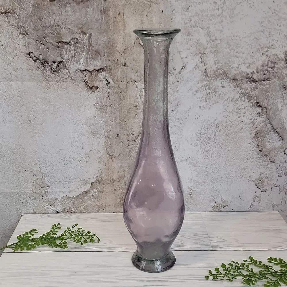 Amythest Art Glass Genie Bottle Made In Spain 16